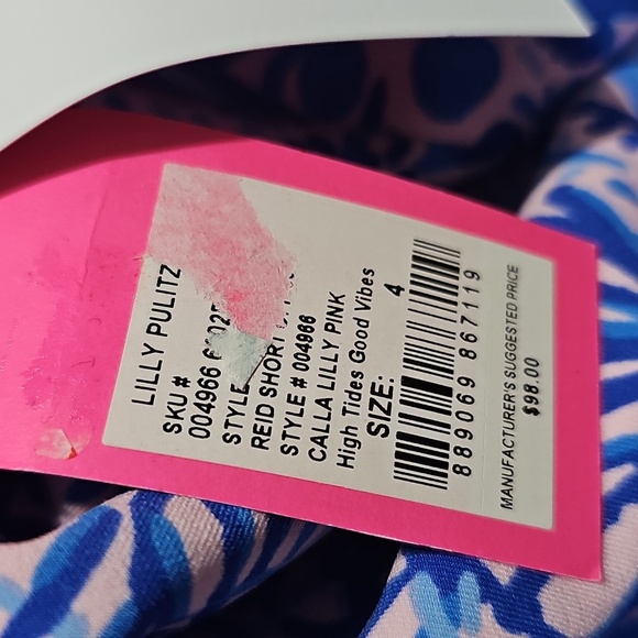 Lilly Pulitzer Luxletic Shorts Size 4 New - Picture 4 of 8